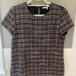 Banana Republic Mixed Media Shimmer Tweed Top